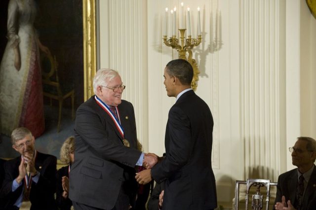 President Obama awarded nine eminent researchers as recipients of the National Medal of Science, and four inventors and one company as recipients of the National Medal of Technology and Innovation, the highest honors bestowed by the United States government on scientists, engineers, and inventors on at White House East Room ceremony October 7, 2009.  Photos by Ryan K Morris