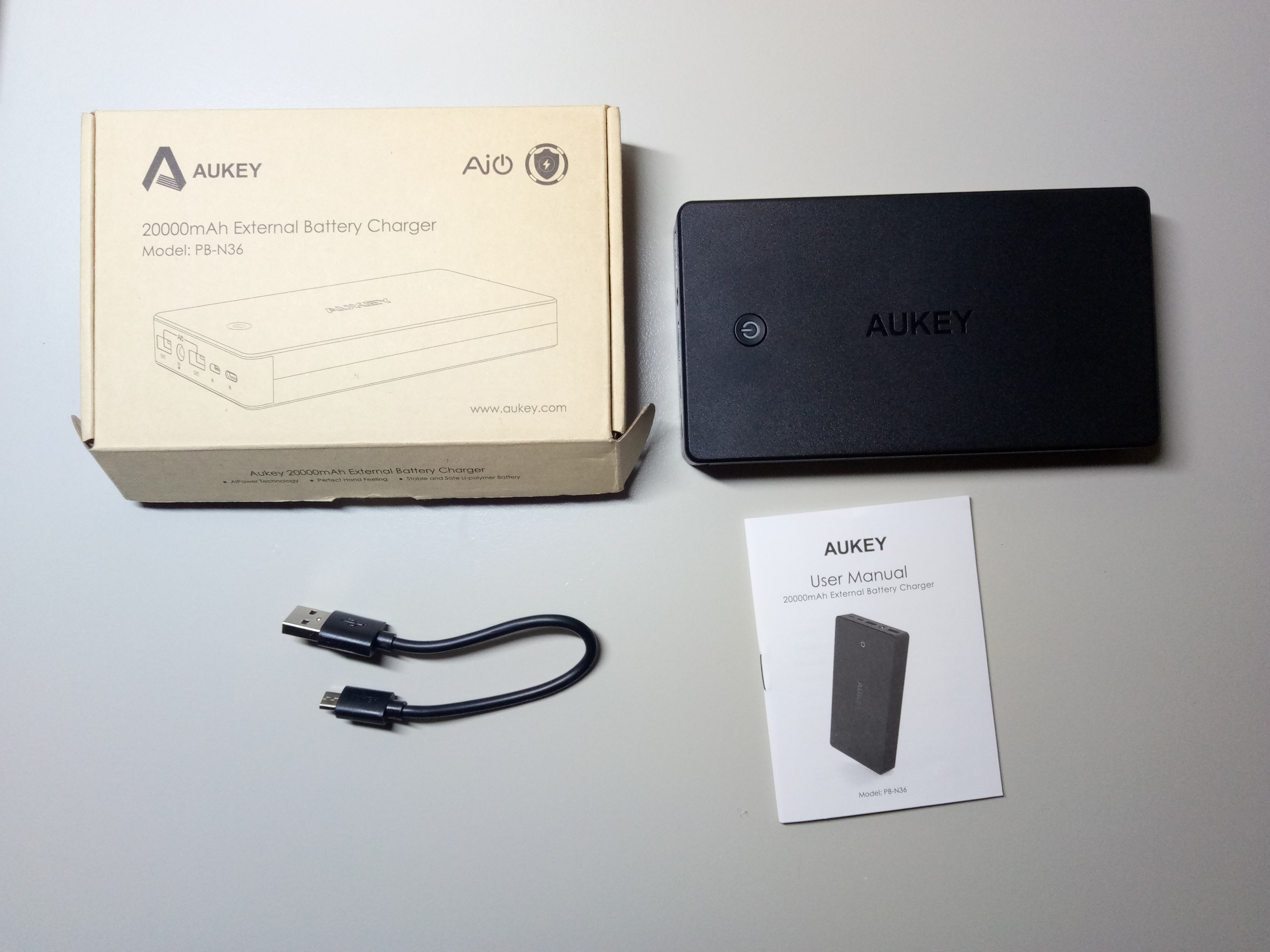 Recensione powerbank Aukey PB-N36 20000mAh, un mostro di capienza