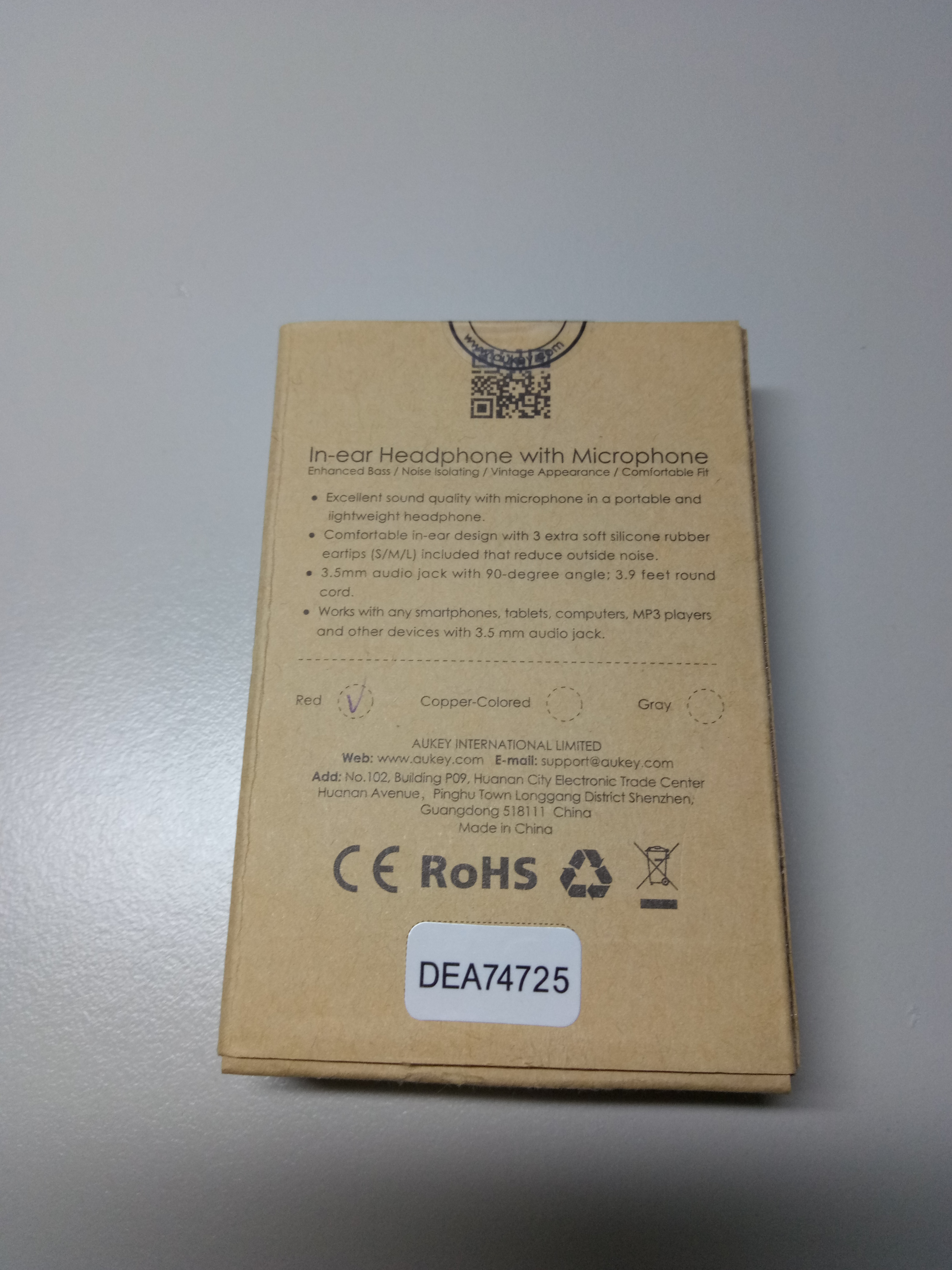 Recensione auricolari Aukey in-ear con microfono