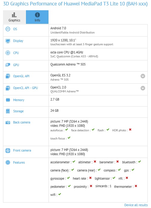 MediaPad T3 Lite 10