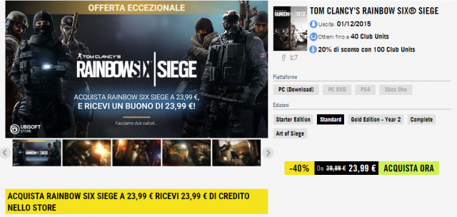 Rainbow Six Siege, prova gratuitamente il gioco oppure acquistalo con uno sconto imperdibile