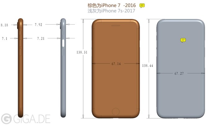 Foto leak mostra iPhone 7s e 7s Plus, più grande e più sottile che mai
