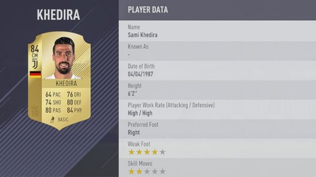 Sami Khedira, fifa 18