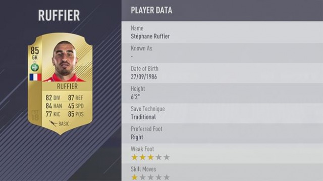 Ruffier, fifa 18