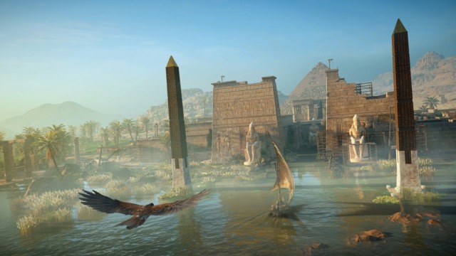 Screenshot Assassin's Creed Origins dall'alto