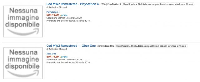 COD MW2 REMASTERED Amazon