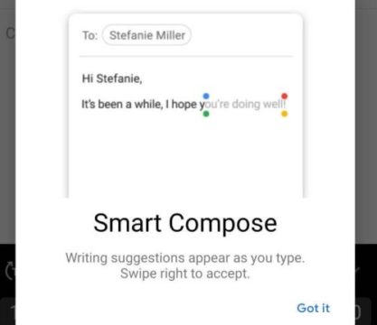 Scrittura intelligente su Gmail 