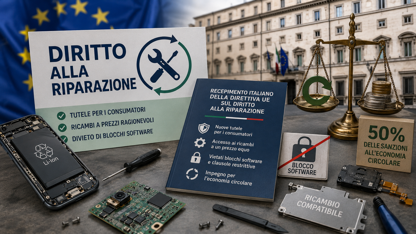 Le criticità del recepimento italiano e i nodi sui costi della direttiva “Right to Repair”