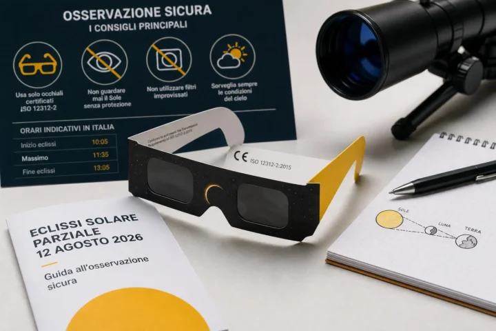 I suggerimenti per un’osservazione sicura dell’eclissi solare del 12 agosto 2026 optimized